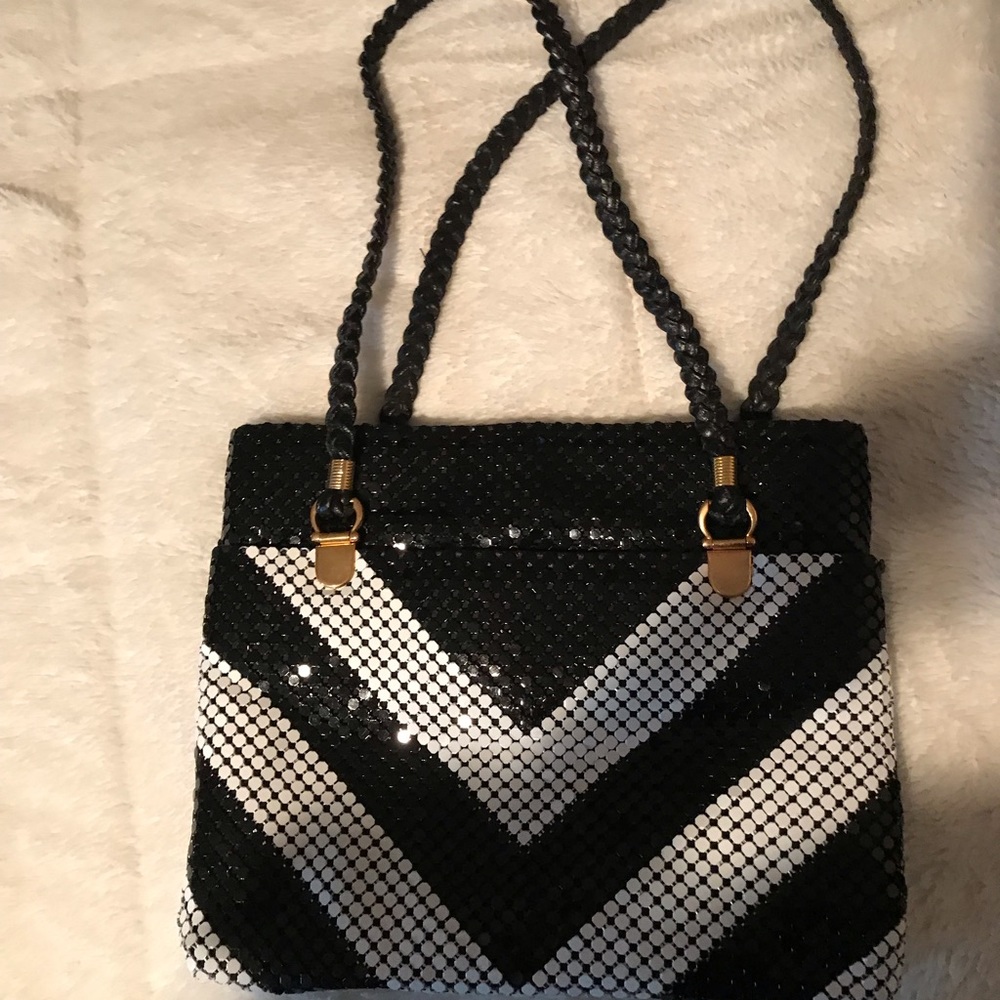 Black and white beaded purse.